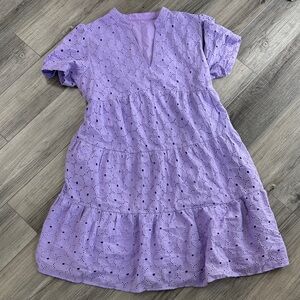 Purple Eyelet Dress
